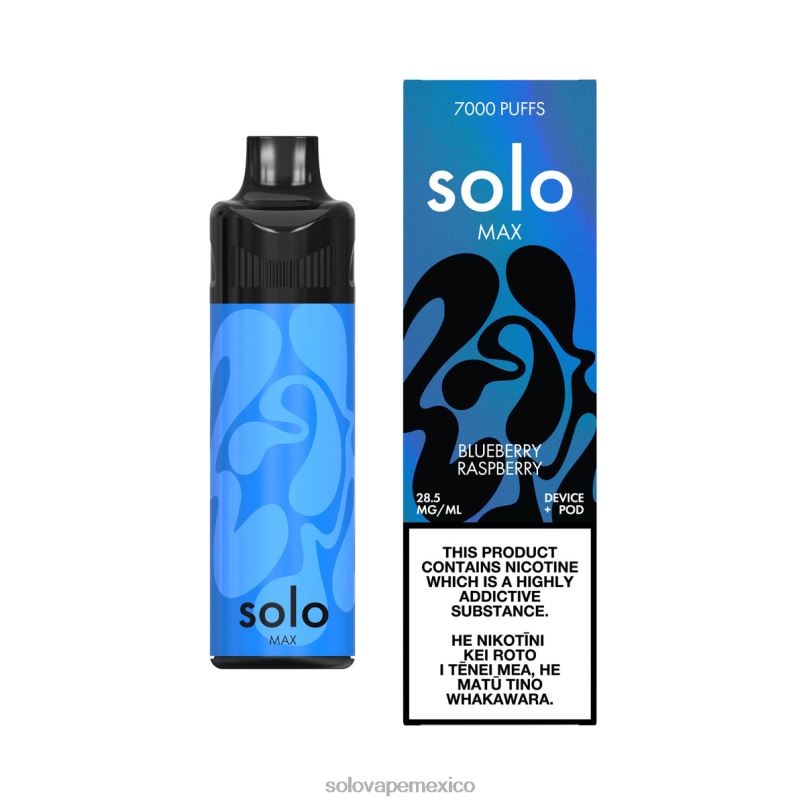 Solo Vape México - Solo MAX kit de cápsulas frambuesa arándano 6004P65