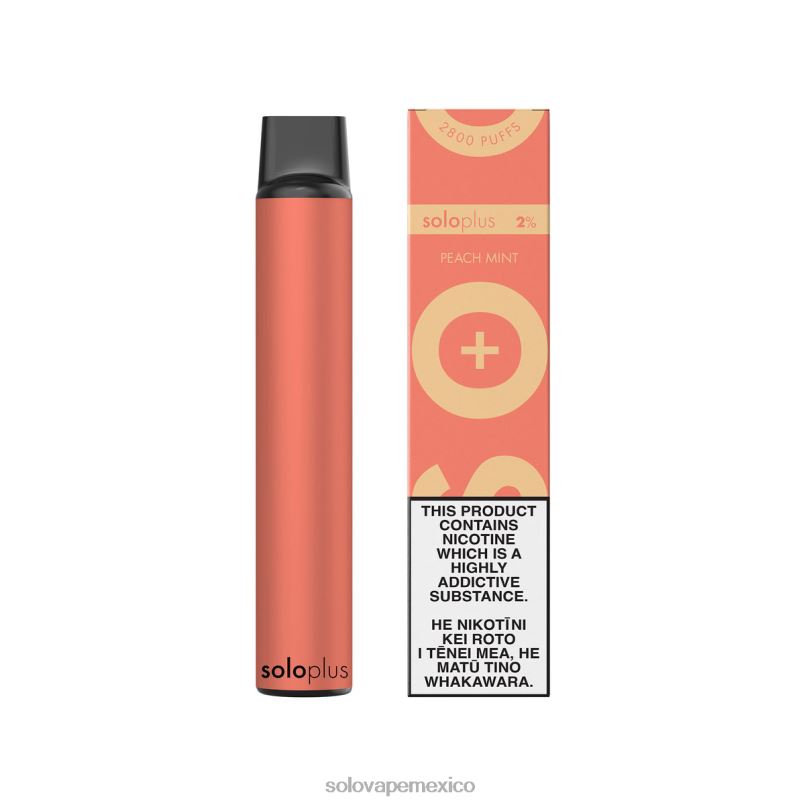 Solo Vape Review - Solo Plus vaporizador desechable menta durazno 6004P23