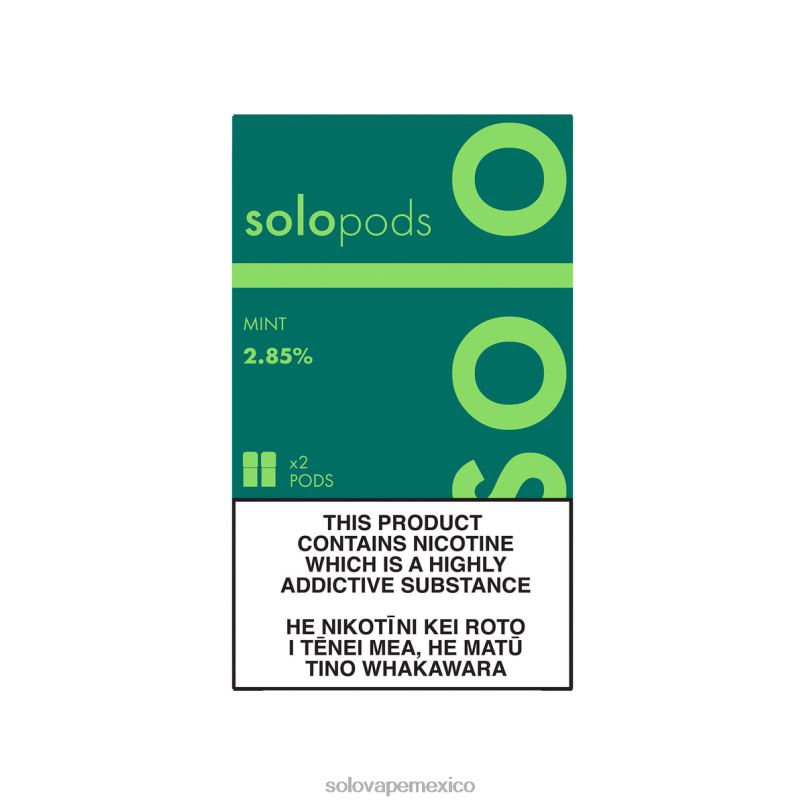 Vape Solo Flavours - Solo paquete de 2 cápsulas de repuesto menta 6004P52