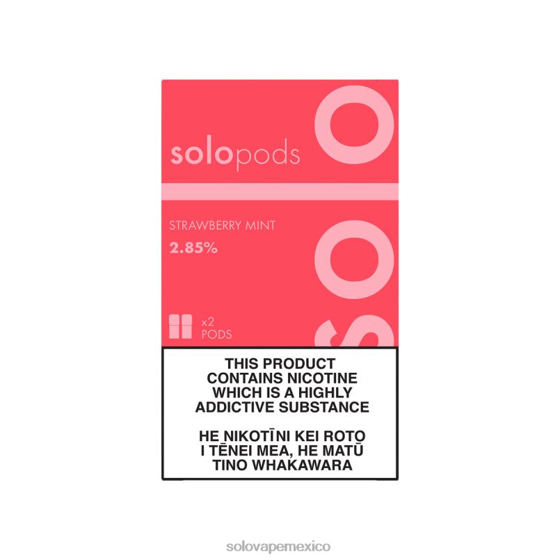Vape Solo Flavours - Solo paquete de 2 cápsulas de repuesto menta fresa 6004P60