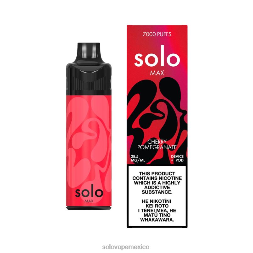 Vape Solo Sabores - Solo MAX kit de cápsulas granada cereza 6004P66