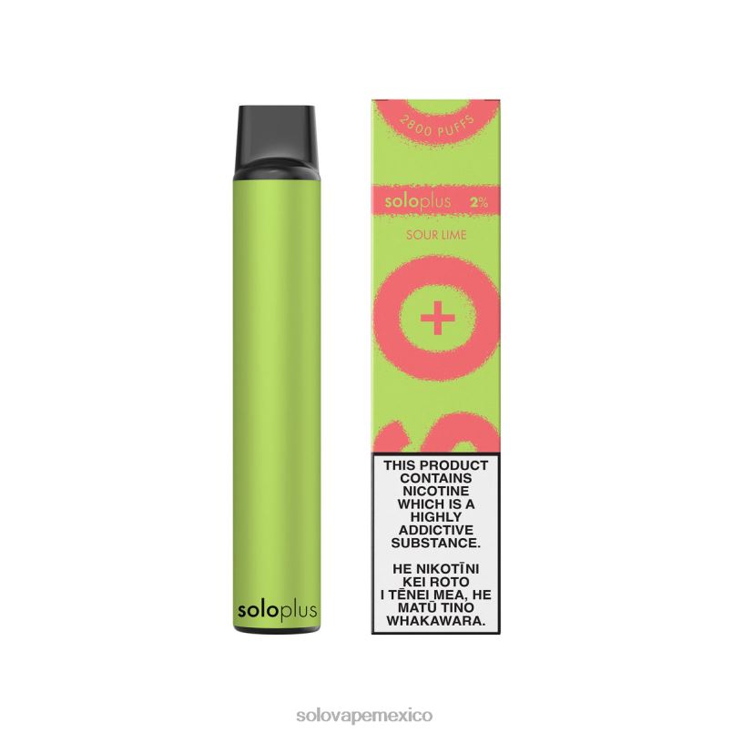 Vape Solo Sabores - Solo Plus vaporizador desechable lima agria 6004P34