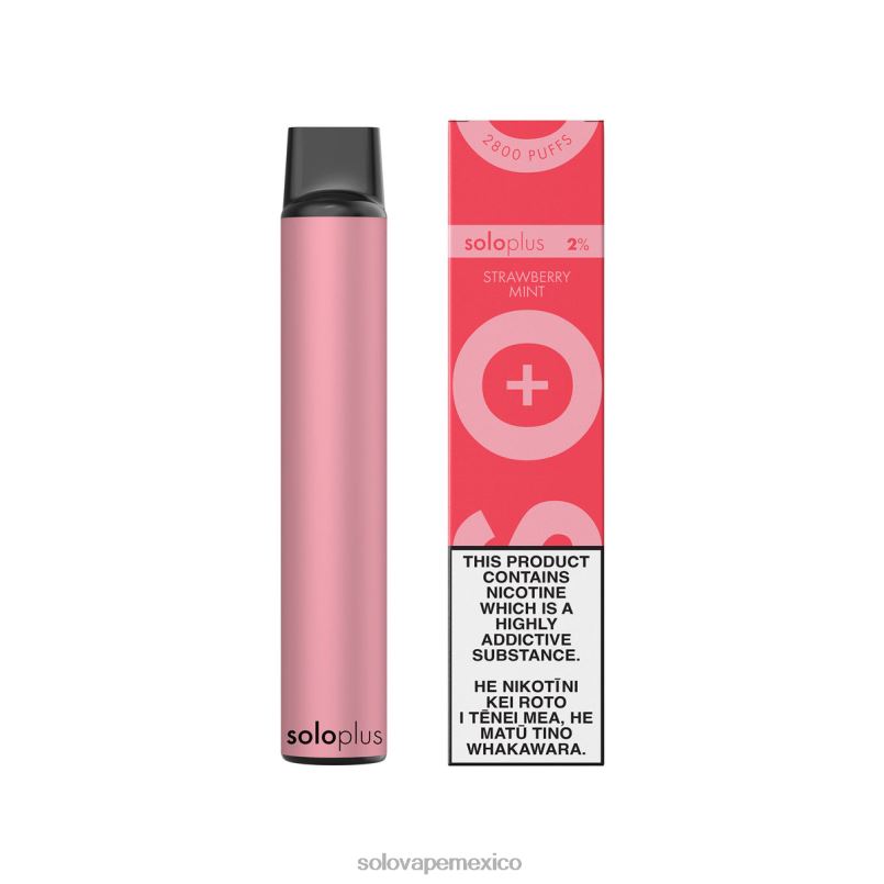 Vape Solo Sabores - Solo Plus vaporizador desechable menta fresa 6004P26